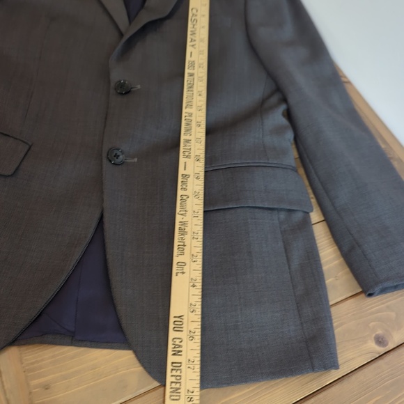 Ermenegildo Zegna Grey Single Breasted Trim Fit Wool Blazer - Picture 7 of 12